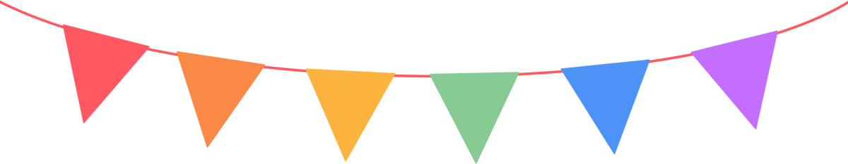 Simple Colorful Triangle Party Banner